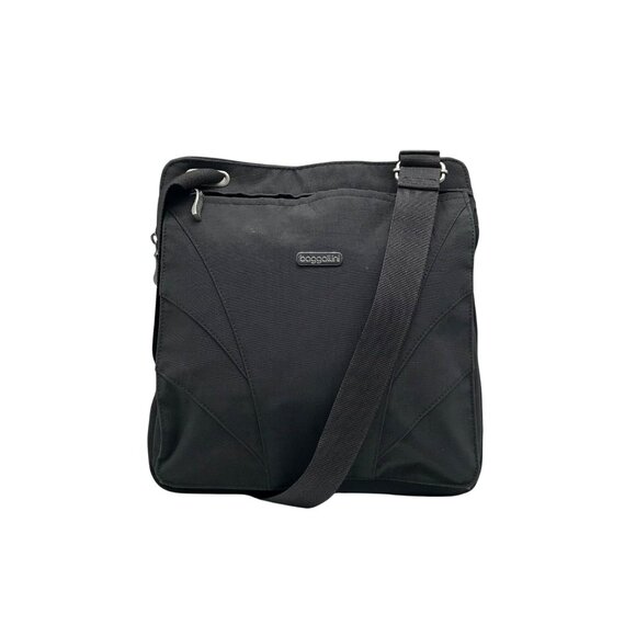 Baggallini Gray Nylon North South Crossbody - Picture 1 of 12